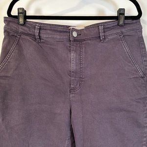 Everlane- Cropped Straight Leg Pant in Aubergine - size 16